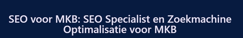 SEO voor MKB